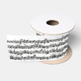 Bachのチェロの続きの音楽原稿 サテンリボン