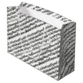 Bachのチェロの続きの音楽原稿 ラージペーパーバッグ (裏面アングル)