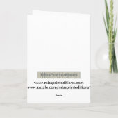 Bachの原稿のバイオリンの殴り書き カード (裏面)