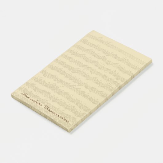 Bachの第2チェロの続きの音楽原稿名前をカスタムする ポストイット (アングル)