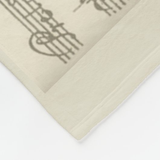 Bachの第2チェロの続き、複数の原稿ページ フリースブランケット (角)