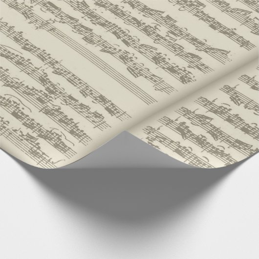 Bachの第2チェロの続き、複数の原稿ページ ラッピングペーパー (角)