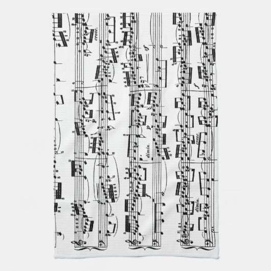 Bach著楽譜 キッチンタオル (縦)