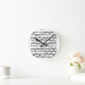 Bach著楽譜 ラウンド壁時計 (ホーム)