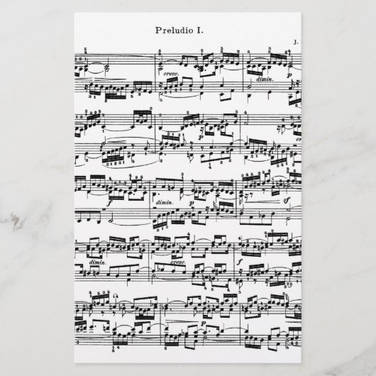 Bach著楽譜 便箋 (正面)