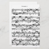 Bach著楽譜 便箋 (正面/裏面)