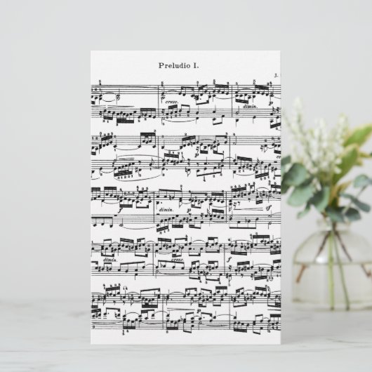Bach著楽譜 便箋 (スタンド正面)