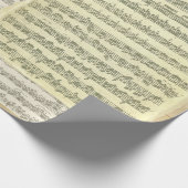 Bach音楽原稿ページ ラッピングペーパー (角)