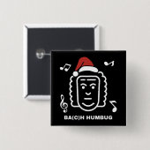 BACH おもしろ クラシック 音楽 作曲家 クリスマス パン 缶バッジ (正面&裏面)