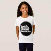 Bach and Chopin and Mozart and Beethoven Tシャツ (正面フル)