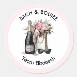 Bach & Boujee Team Bride Chic Bachelorette ラウンドシール
