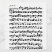 Bach cello suite for dinner ワインラベル (シングルラベル)