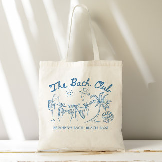 Bach club beach seashells bridesmaids gifts custom トートバッグ