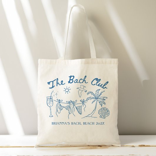 Bach club beach seashells bridesmaids gifts custom トートバッグ