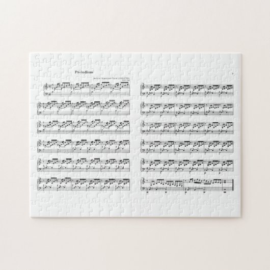 Bach the Well Tempered Clavier Prealudium 1 C-dur ジグソーパズル (横)