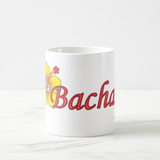 Bachanのハイビスカスのマグ コーヒーマグカップ (中央)