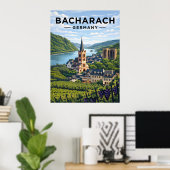Bacharach Germany Vintage Travel ポスター (ホームオフィス)