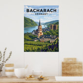 Bacharach Germany Vintage Travel ポスター (キッチン)