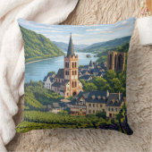 Bacharach Vintage Travel Art クッション (ブランケット)