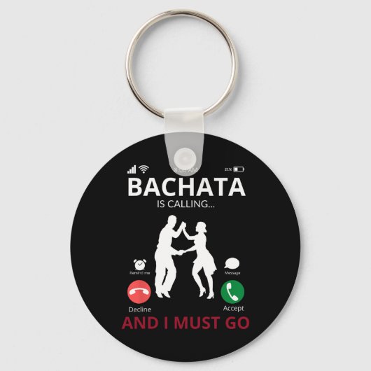 Bachataが呼び出している – ドミニカ共和国のダンス キーホルダー (正面)