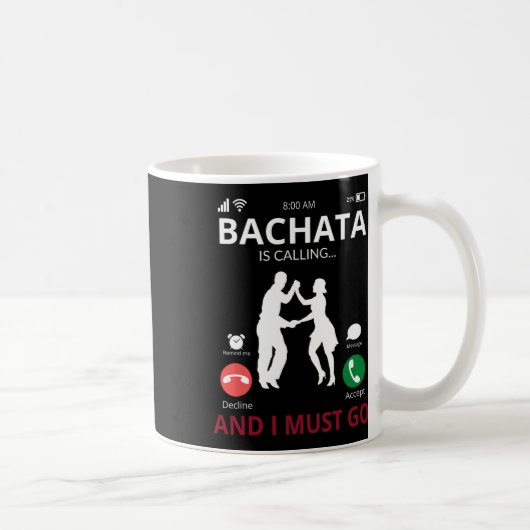 Bachataが呼び出している – ドミニカ共和国のダンス コーヒーマグカップ (右)