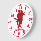 Bachataの分のラテン系のダンスの姿勢の柱時計 ラージ壁時計 (傾斜)