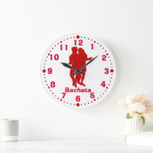 Bachataの分のラテン系のダンスの姿勢の柱時計 ラージ壁時計 (ホーム)