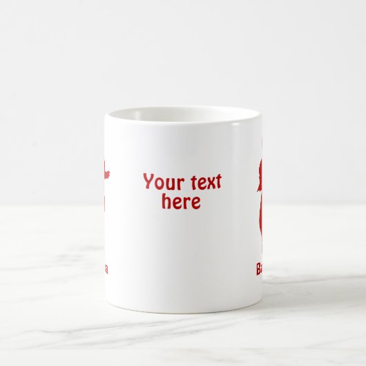 Bachata Bachataのダンサーのシルエットのカスタム コーヒーマグカップ (中央)