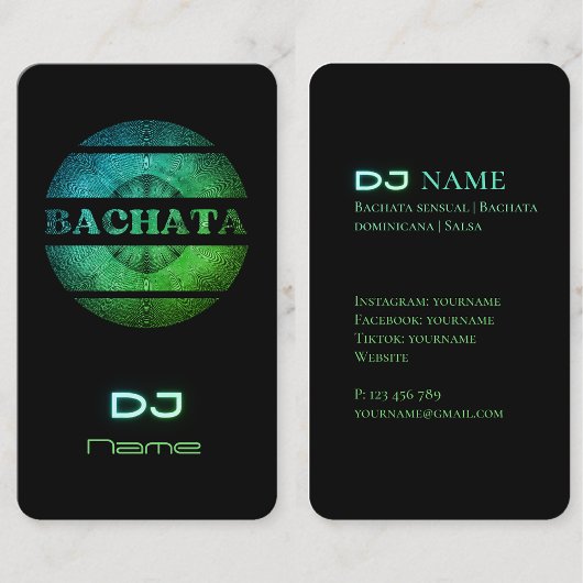 Bachata DJ名刺 名刺