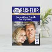 Bachelor誌の表紙風招待状をオーダーメイド 招待状 (スタンド正面)
