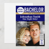 Bachelor誌の表紙風招待状をカスタマイズ 招待状 (正面/裏面)