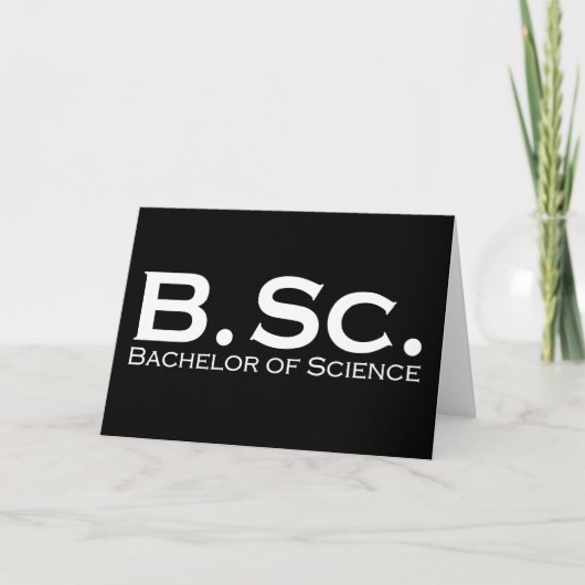 Bachelor of Science BSc カード (正面)