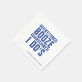 Bachelor Party Booze Before I Dos Blue スタンダードカクテルナプキン (角)