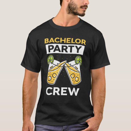 Bachelor Party Crew Bride Groom Team Tシャツ (正面)