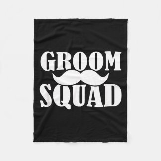 Bachelor Party Crew Groomer Wedding Groom Funny フリースブランケット