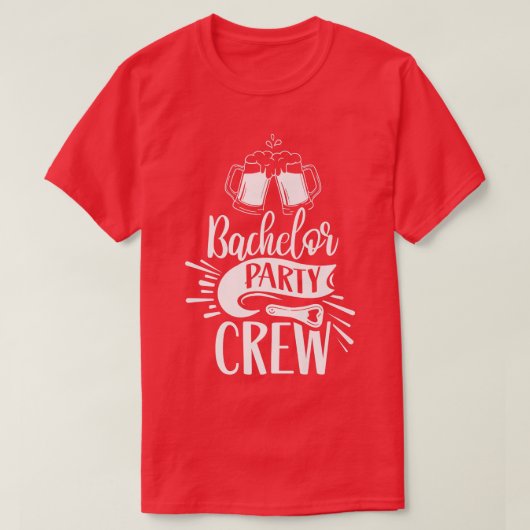 Bachelor Party Crew Team Groom Bride  Tシャツ (デザイン正面)