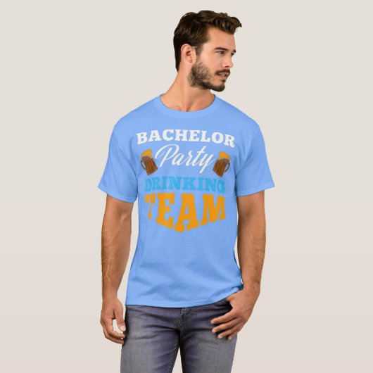 Bachelor Party drinking team Wedding Groom Bride Tシャツ (正面フル)