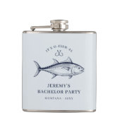 Bachelor Party Groom Fishing Party フラスク (正面)