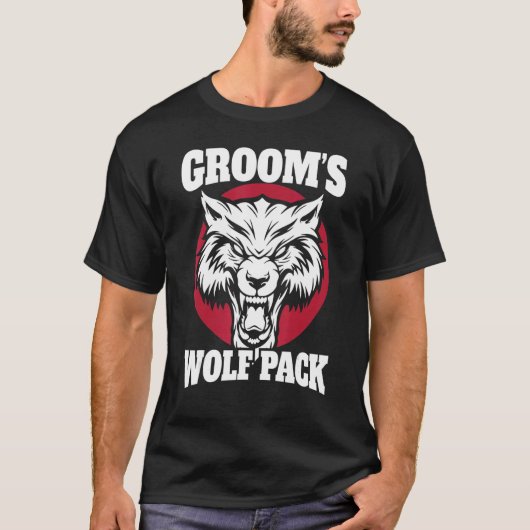 Bachelor Party Groom's Wolfpack Wedding Party Mens Tシャツ (正面)