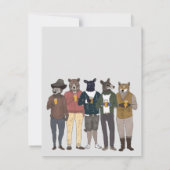 Bachelor Party Invitation Men Template 案内状 (裏面)