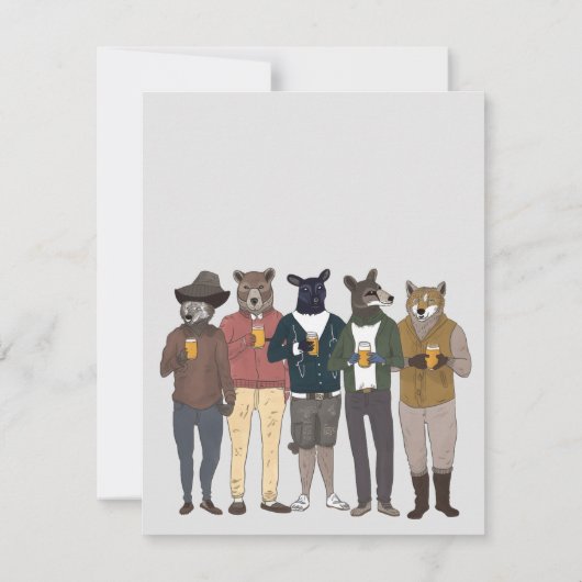 Bachelor Party Invitation Men Template 案内状 (裏面)