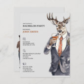 Bachelor Party Invitation Men Template 案内状 (正面/裏面)