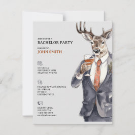 Bachelor Party Invitation Men Template 案内状