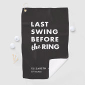 Bachelor Party Last Swing Before the Ring Minimal ゴルフタオル (インサイチュ)