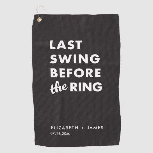 Bachelor Party Last Swing Before the Ring Minimal ゴルフタオル (正面)