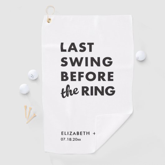 Bachelor Party Last Swing Before the Ring Minimal ゴルフタオル (インサイチュ)