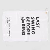 Bachelor Party Last Swing Before the Ring Minimal ゴルフタオル (横)