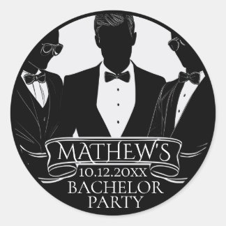 Bachelor Party Poker Chip ラウンドシール