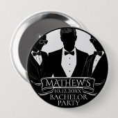 Bachelor Party Poker Chip 缶バッジ (正面&裏面)