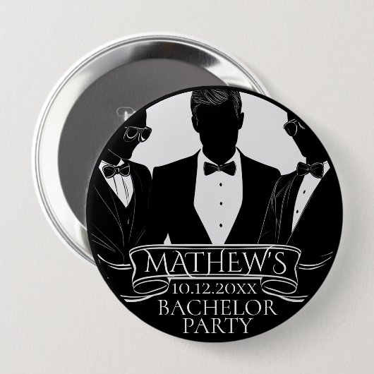 Bachelor Party Poker Chip 缶バッジ (正面&裏面)